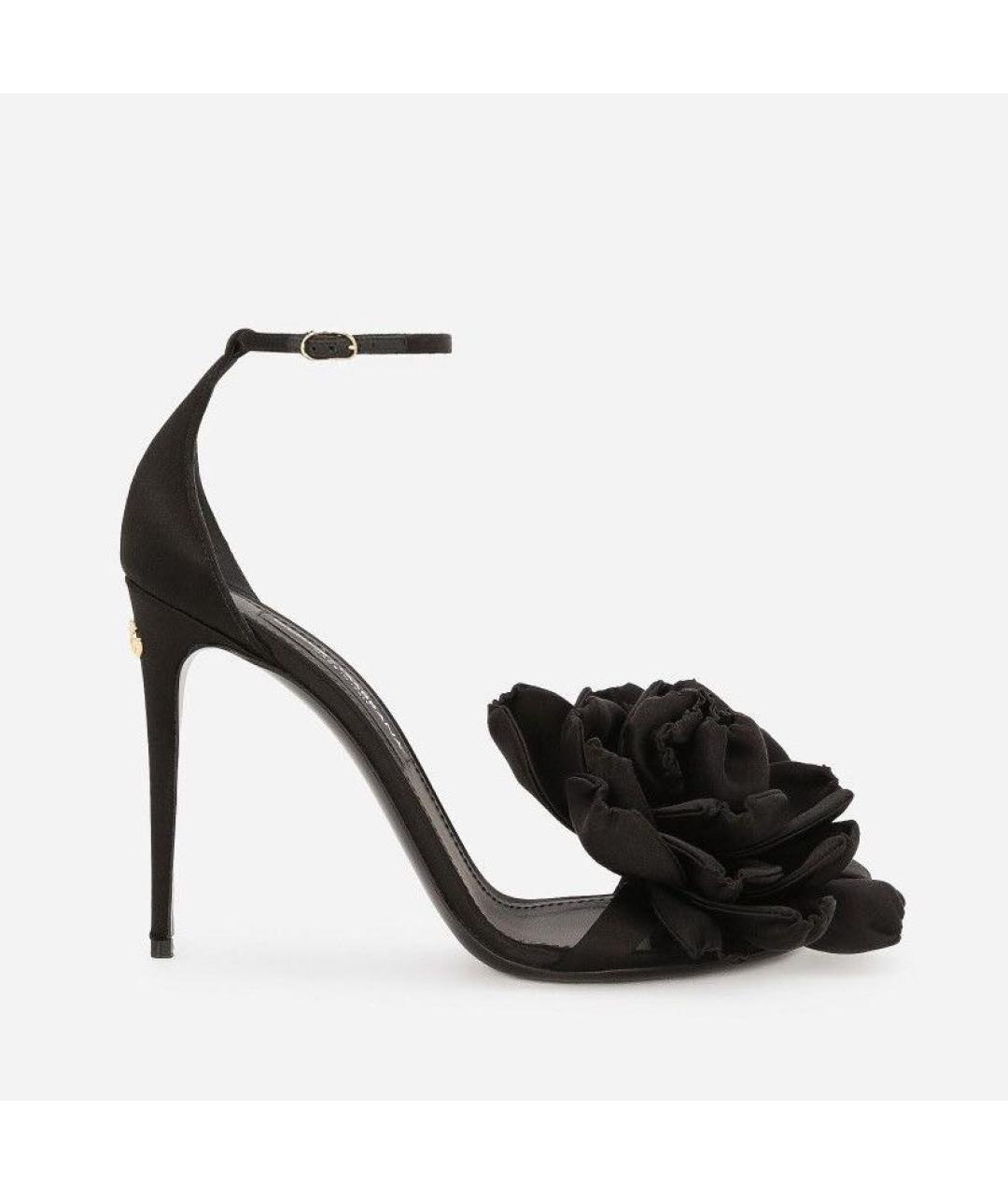 DOLCE&GABBANA Черные босоножки, фото 6