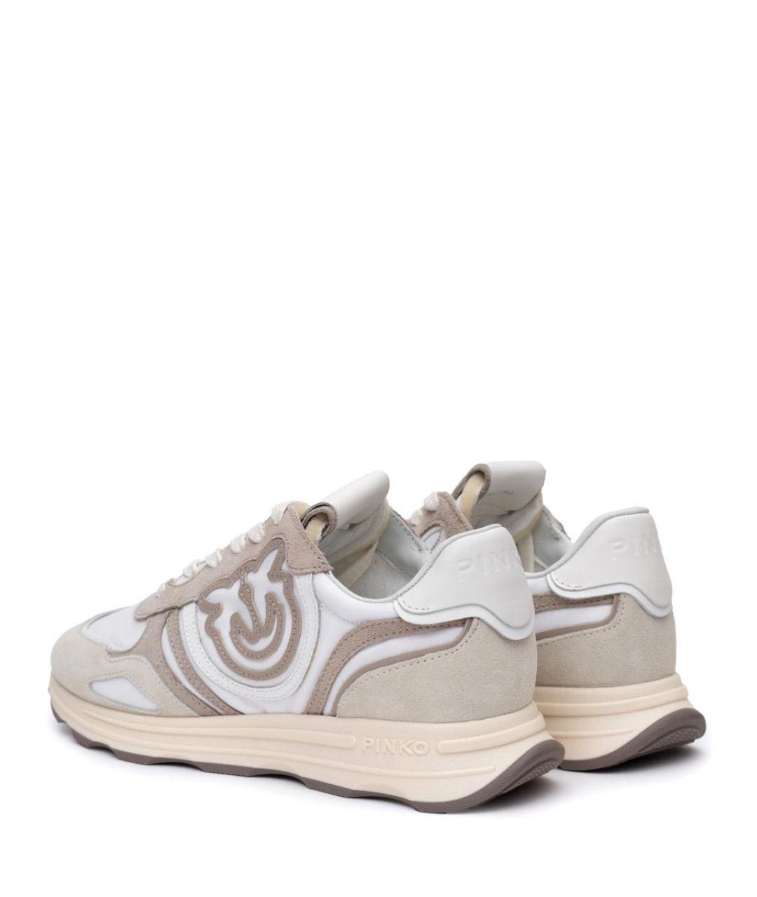 PINKO Бежевые замшевые кроссовки, фото 4