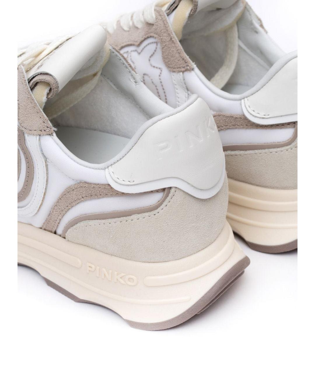 PINKO Бежевые замшевые кроссовки, фото 5