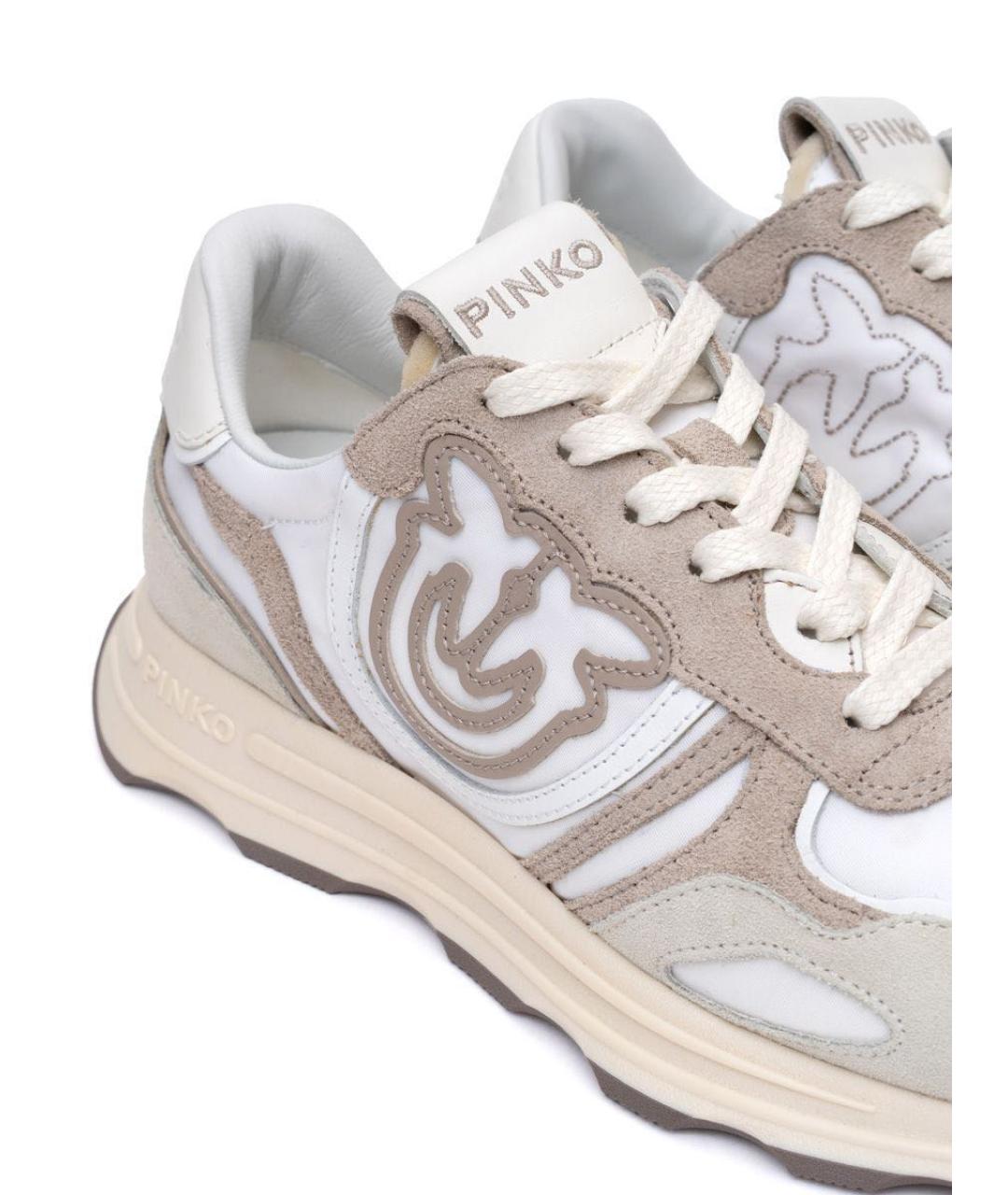PINKO Бежевые замшевые кроссовки, фото 3