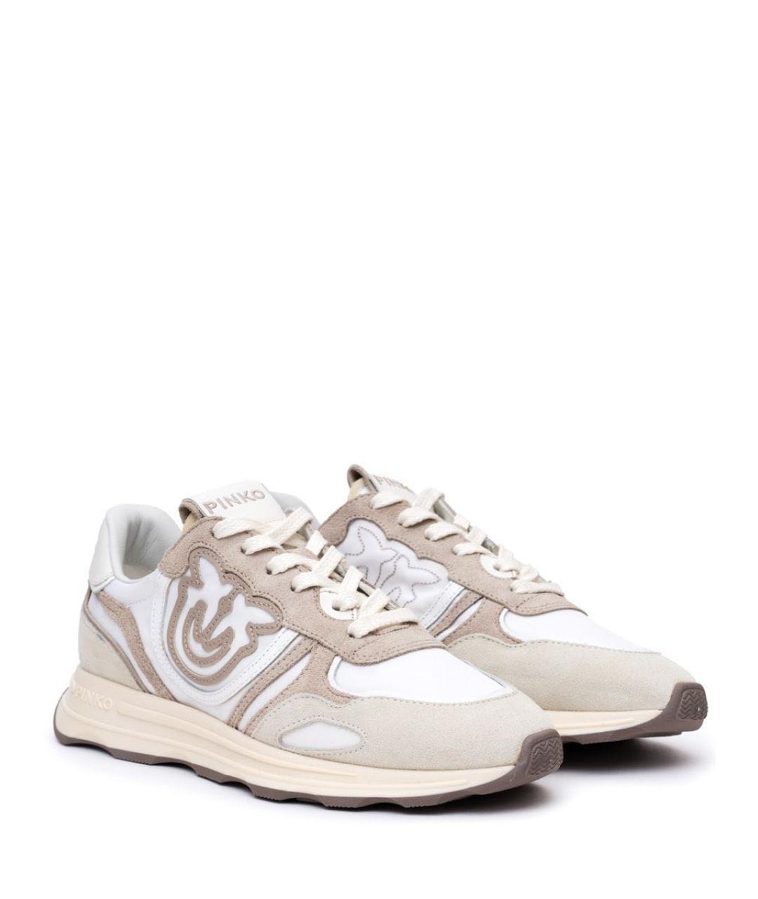 PINKO Бежевые замшевые кроссовки, фото 2