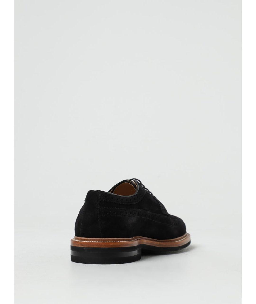 BRUNELLO CUCINELLI Черные замшевые туфли, фото 8