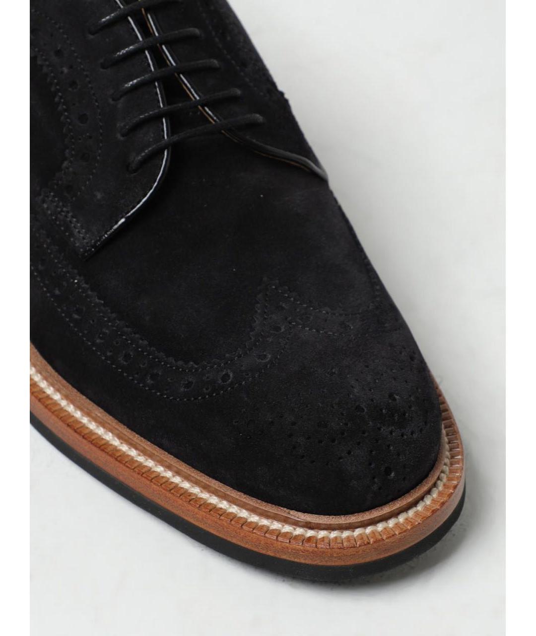 BRUNELLO CUCINELLI Черные замшевые туфли, фото 7