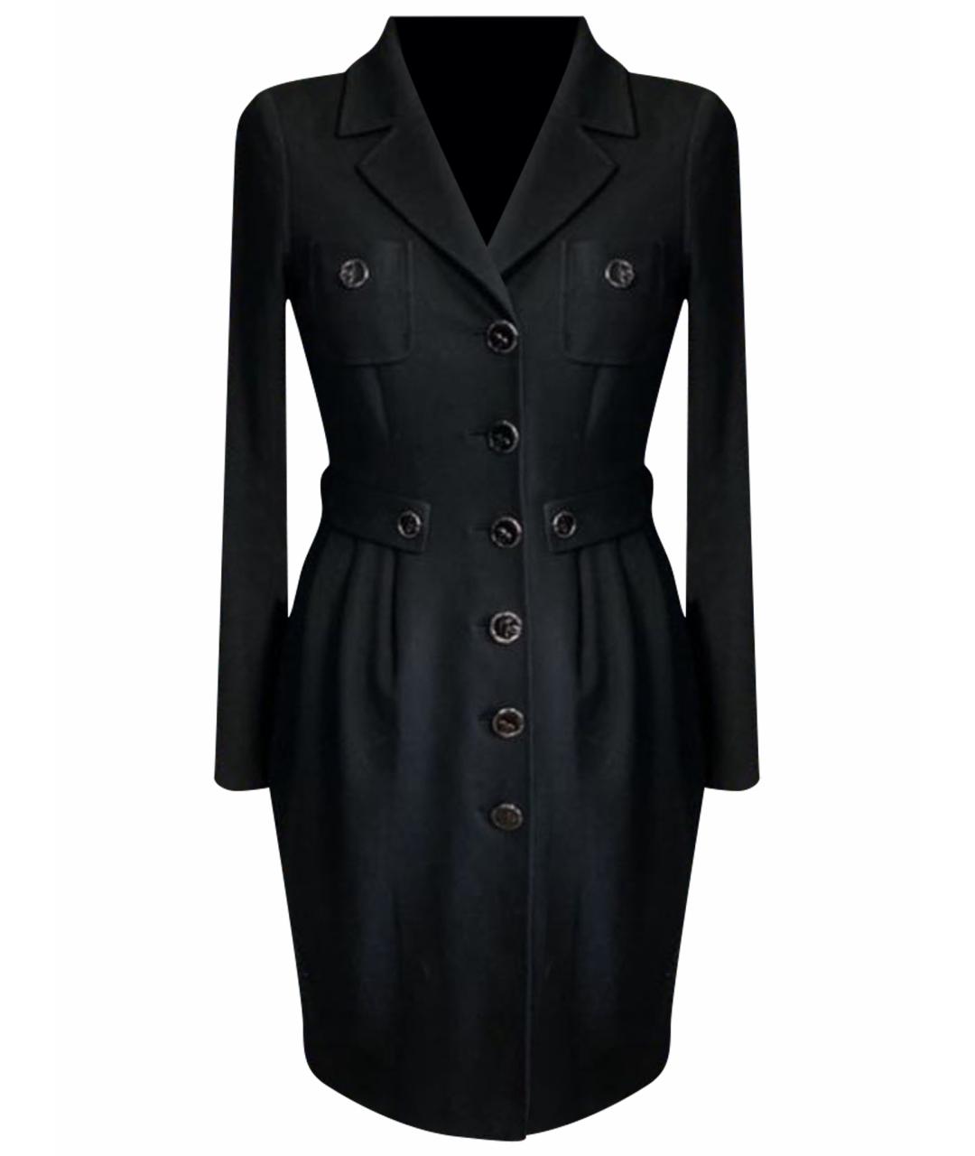 MOSCHINO Черное вискозное пальто, фото 1