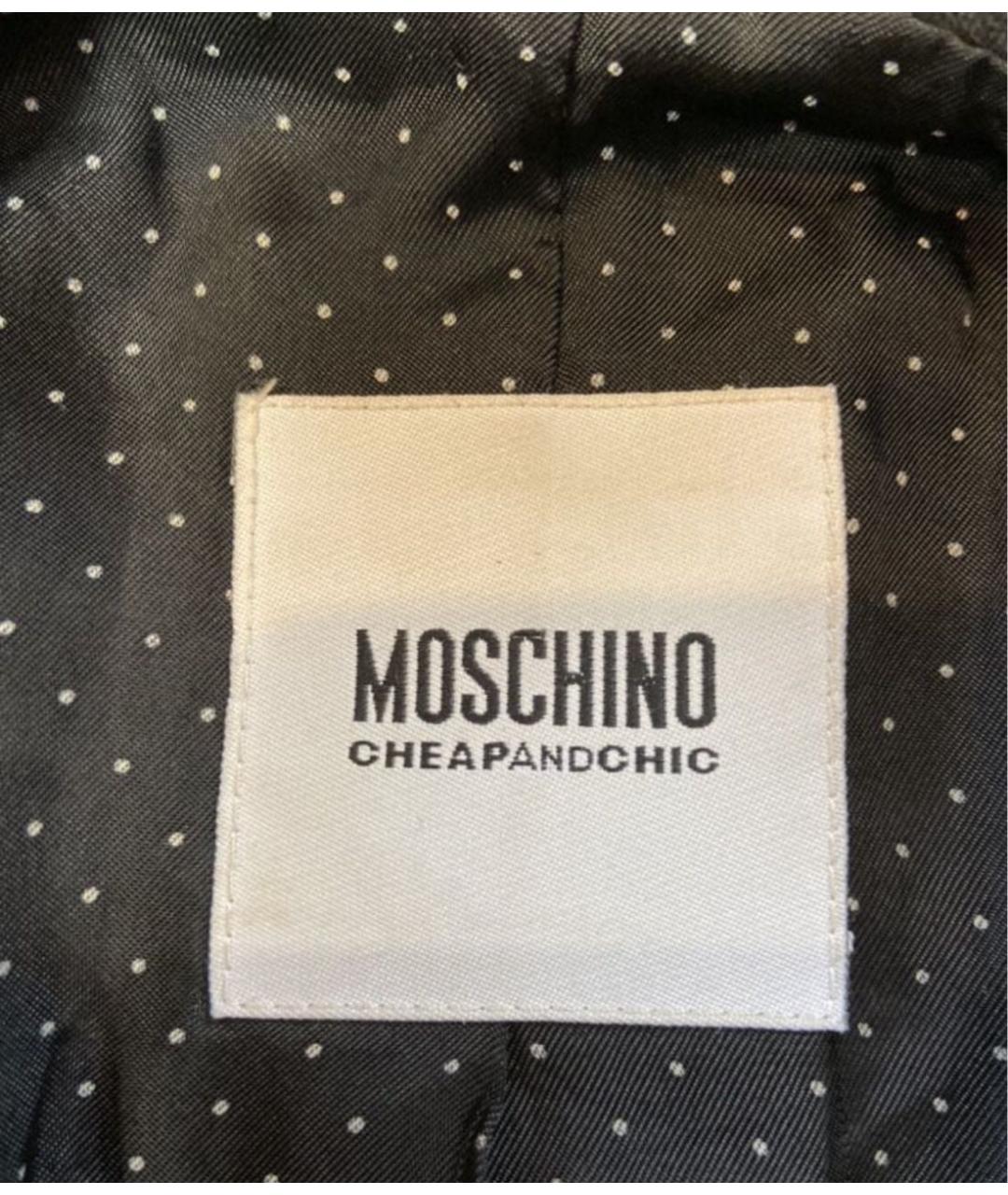 MOSCHINO Черное вискозное пальто, фото 4