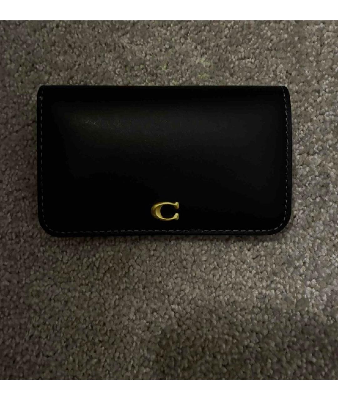 COACH Черный кожаный кардхолдер, фото 9