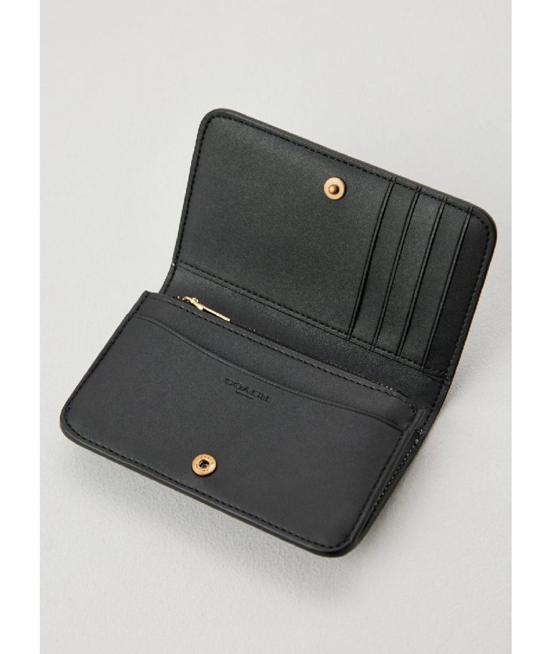 COACH Черный кожаный кардхолдер, фото 4