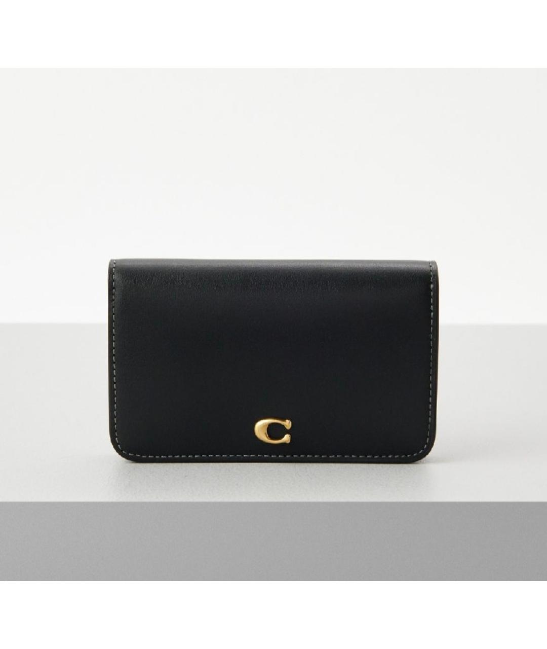 COACH Черный кожаный кардхолдер, фото 10