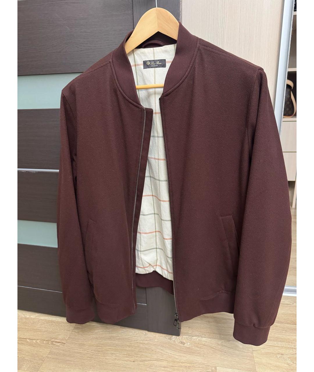 LORO PIANA Бордовая кашемировая куртка, фото 7