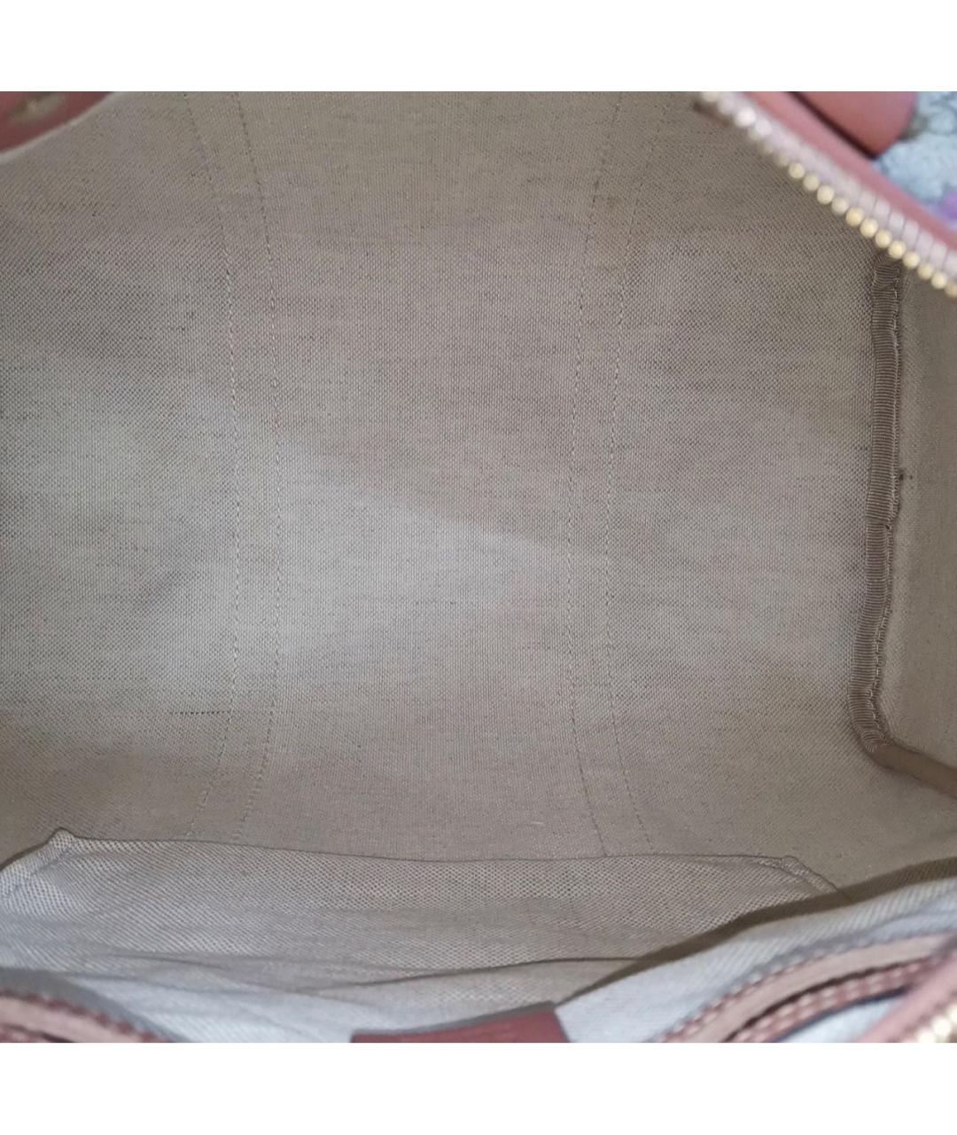 GUCCI Бежевая кожаная сумка с короткими ручками, фото 3