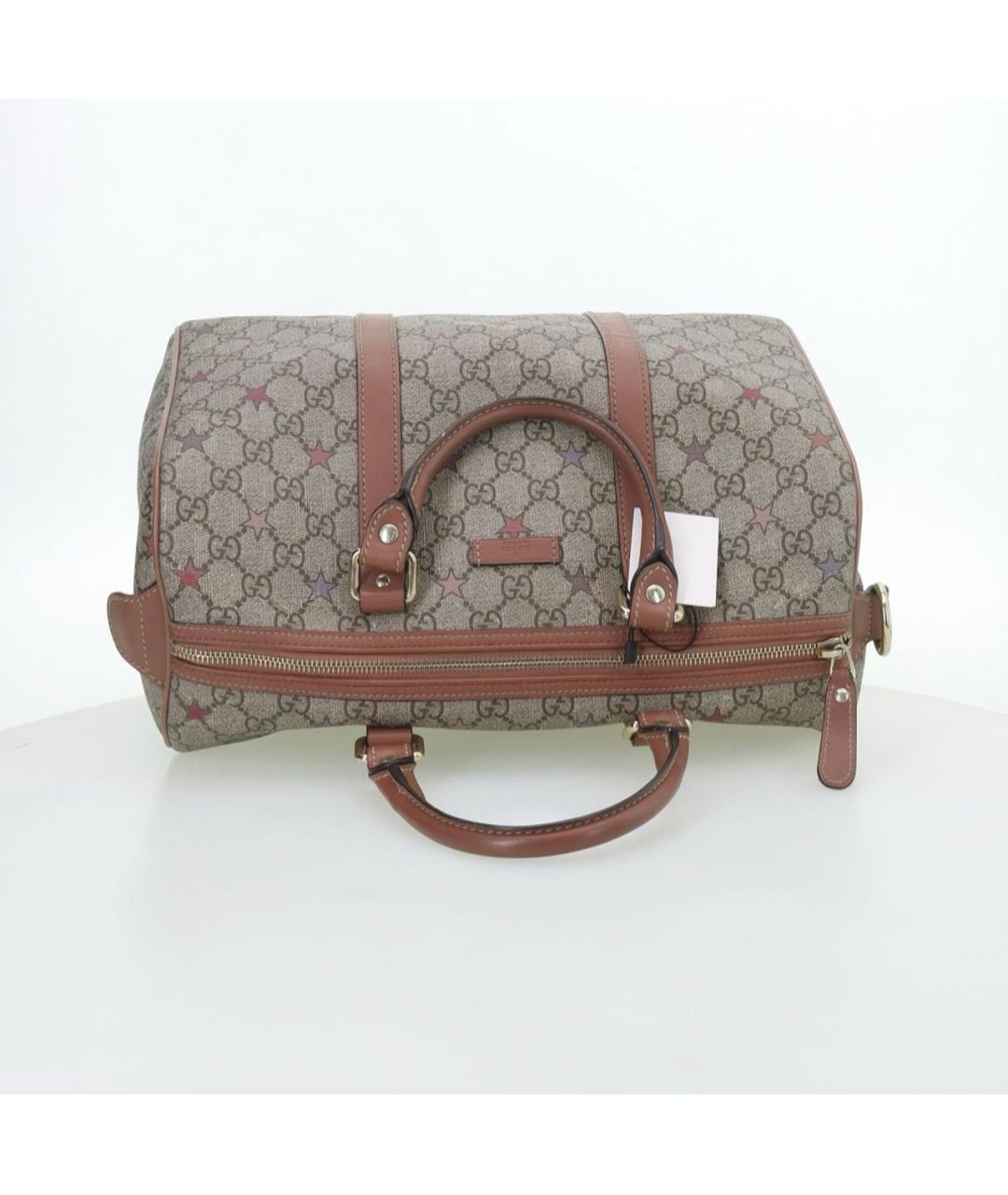 GUCCI Бежевая кожаная сумка с короткими ручками, фото 6