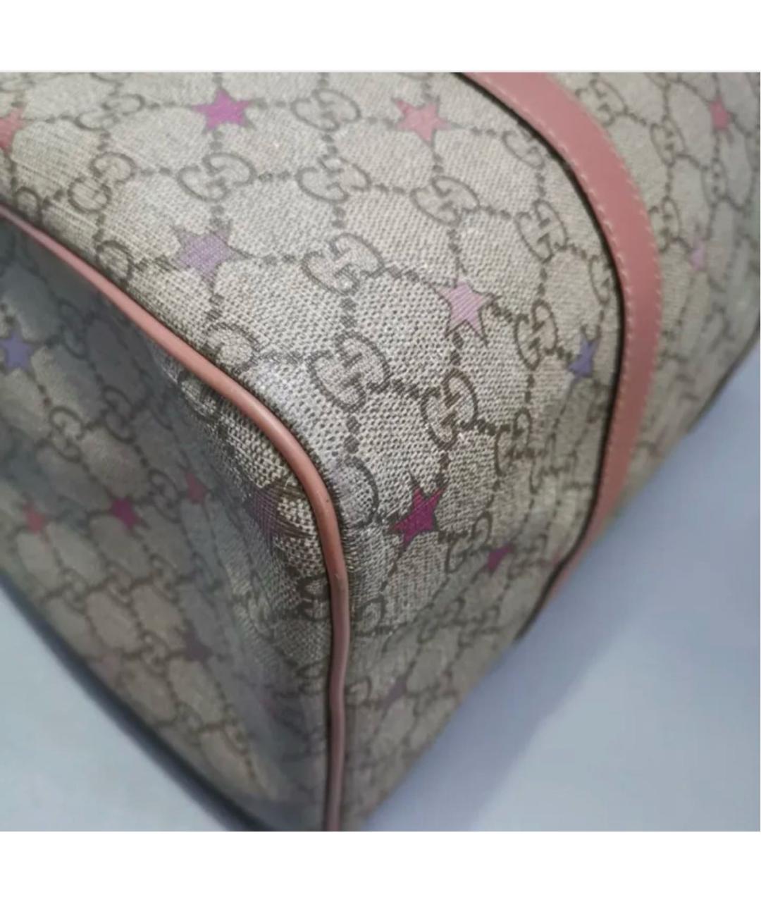 GUCCI Бежевая кожаная сумка с короткими ручками, фото 5