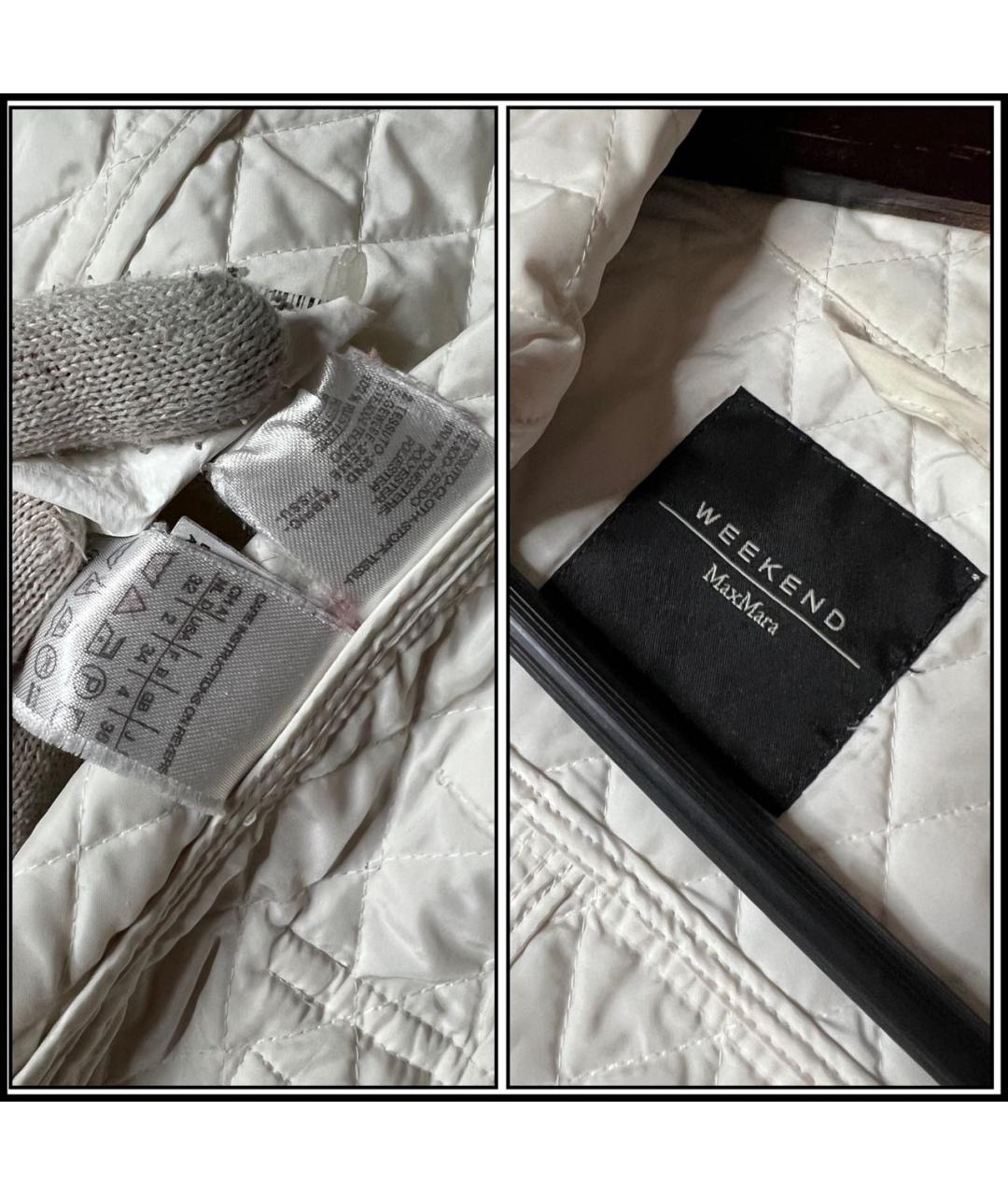 WEEKEND MAX MARA Белая полиэстеровая куртка, фото 8