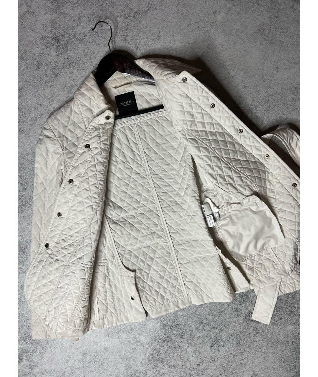 WEEKEND MAX MARA Белая полиэстеровая куртка, фото 5