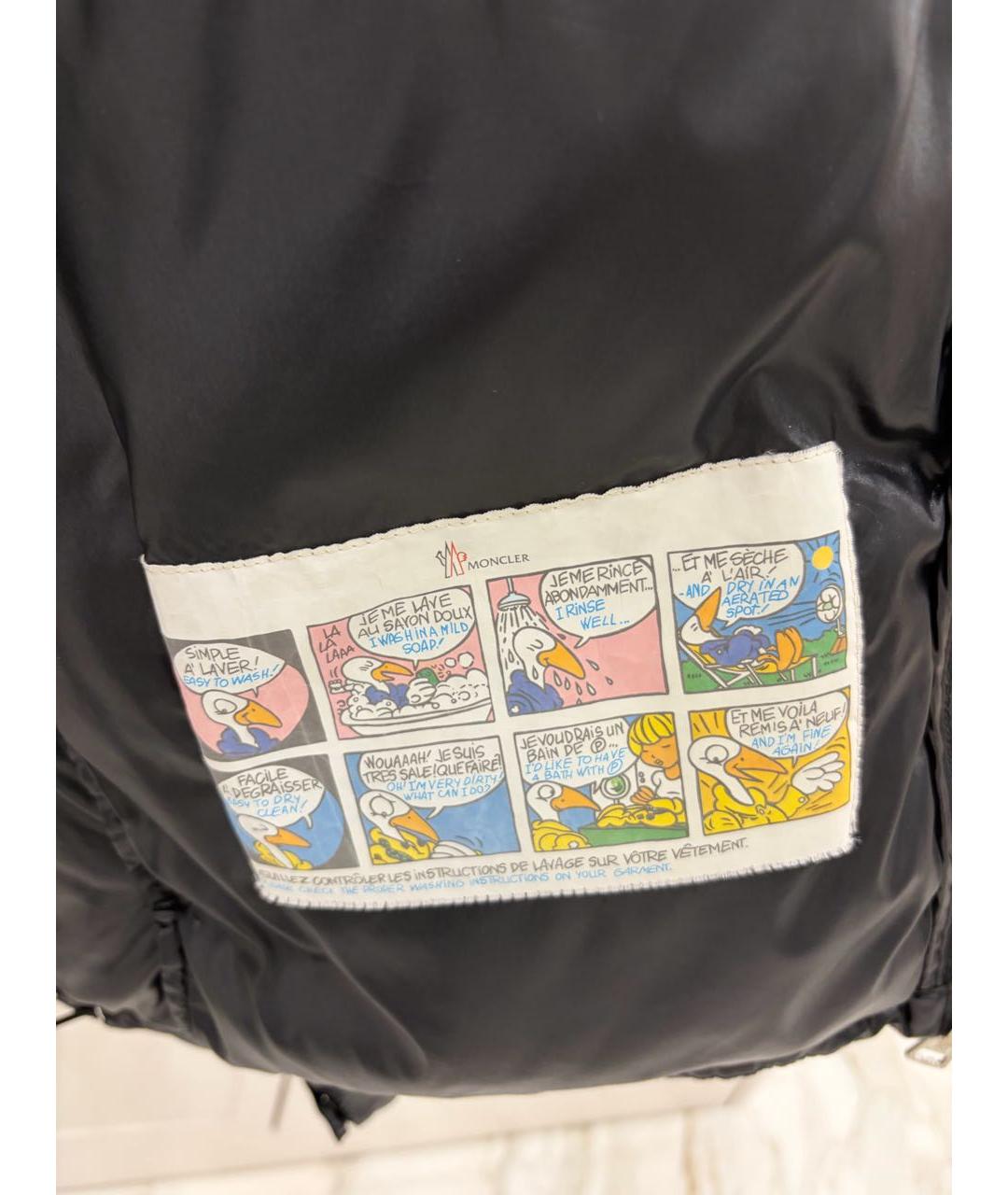 MONCLER Черная полиамидовая куртка, фото 7