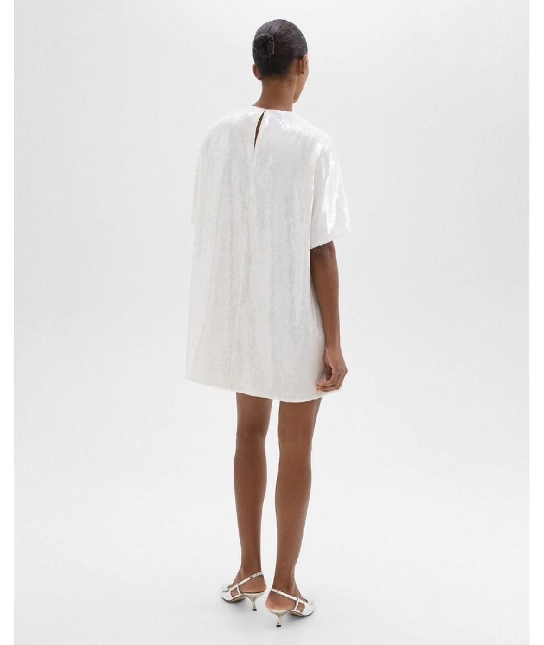 THEORY Белое полиэстеровое вечернее платье, фото 6