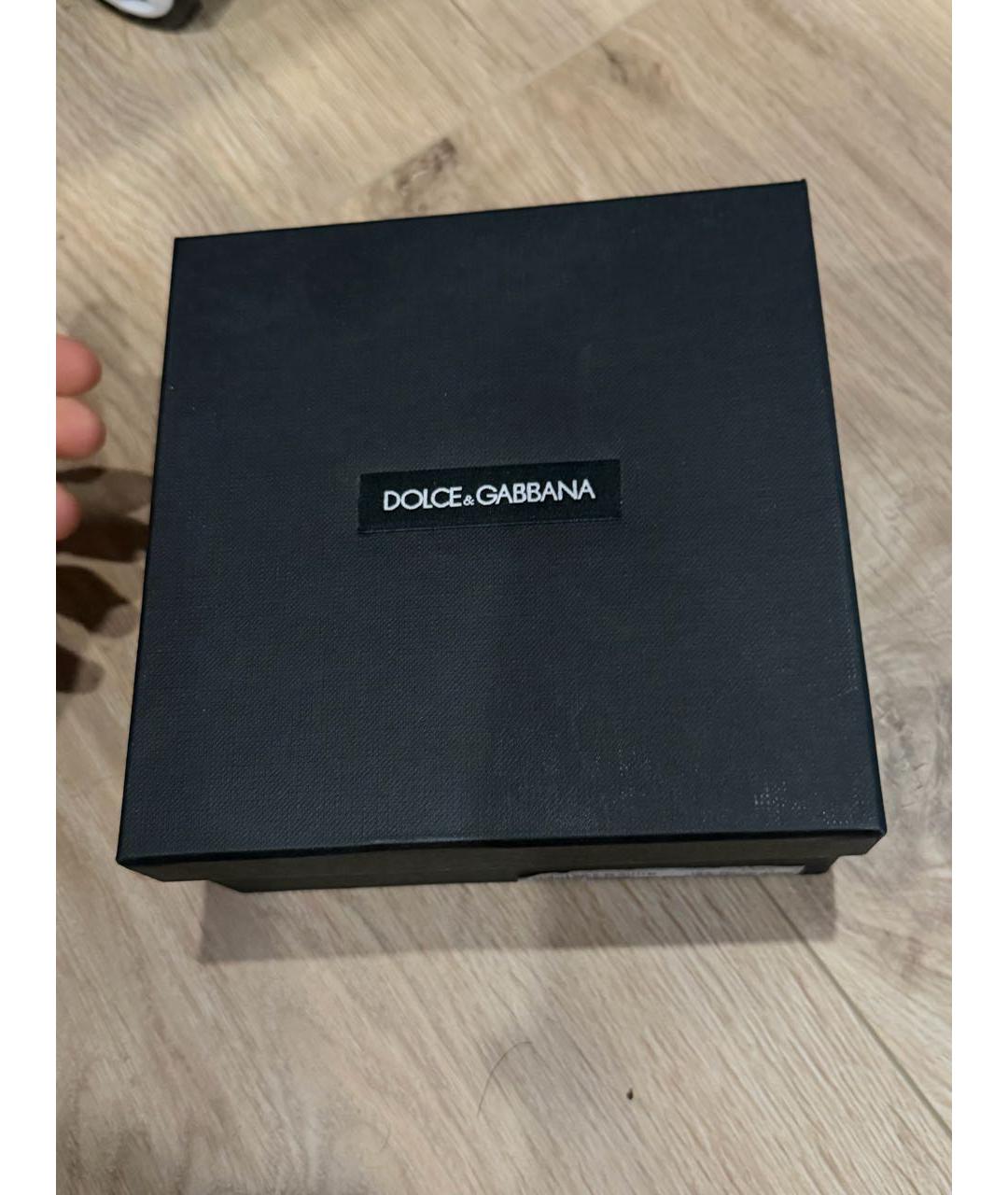 DOLCE&GABBANA Черный кожаный ремень, фото 3