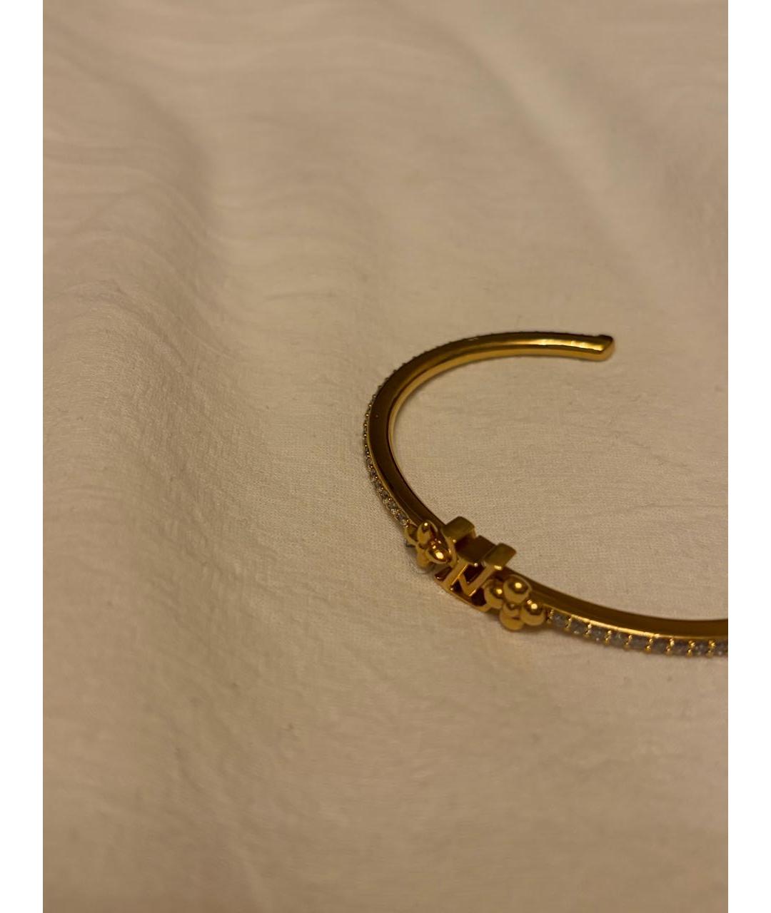 LOUIS VUITTON Золотой металлический браслет, фото 4