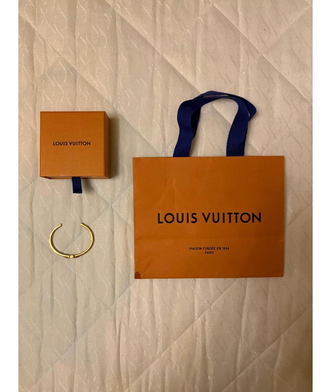 LOUIS VUITTON Золотой металлический браслет, фото 5