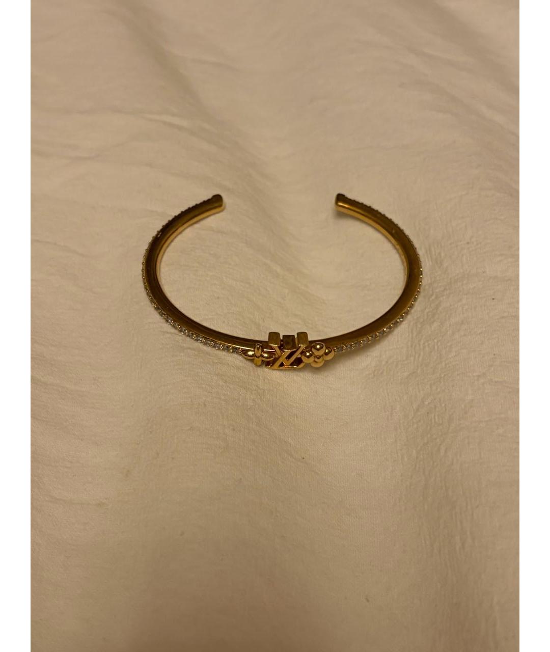 LOUIS VUITTON Золотой металлический браслет, фото 8