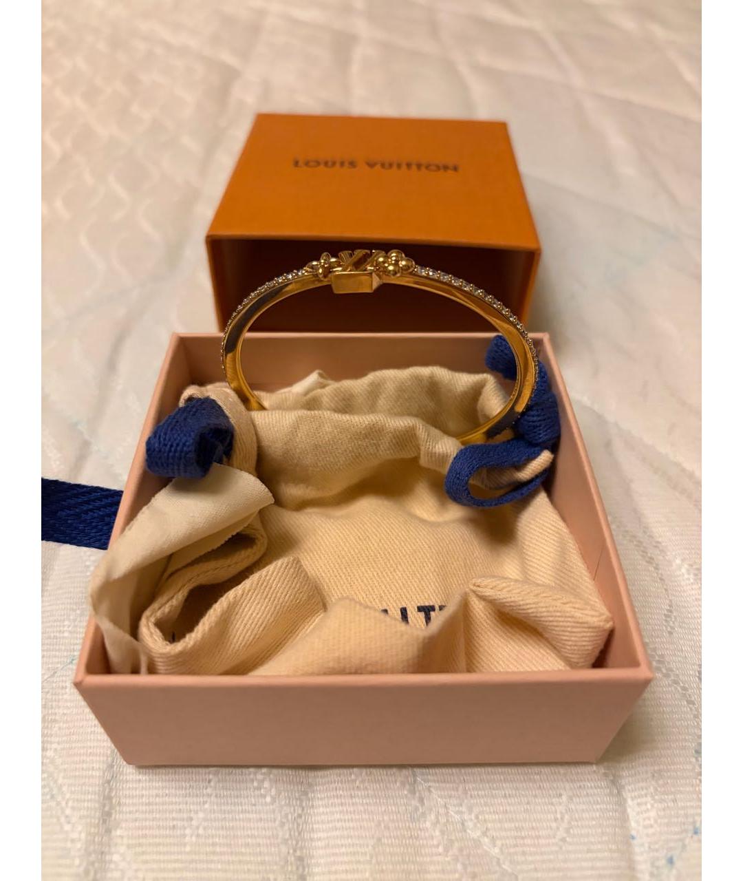 LOUIS VUITTON Золотой металлический браслет, фото 6