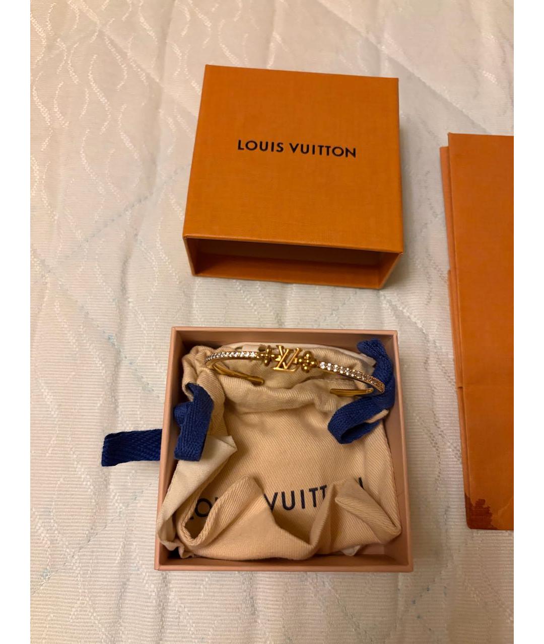 LOUIS VUITTON Золотой металлический браслет, фото 7