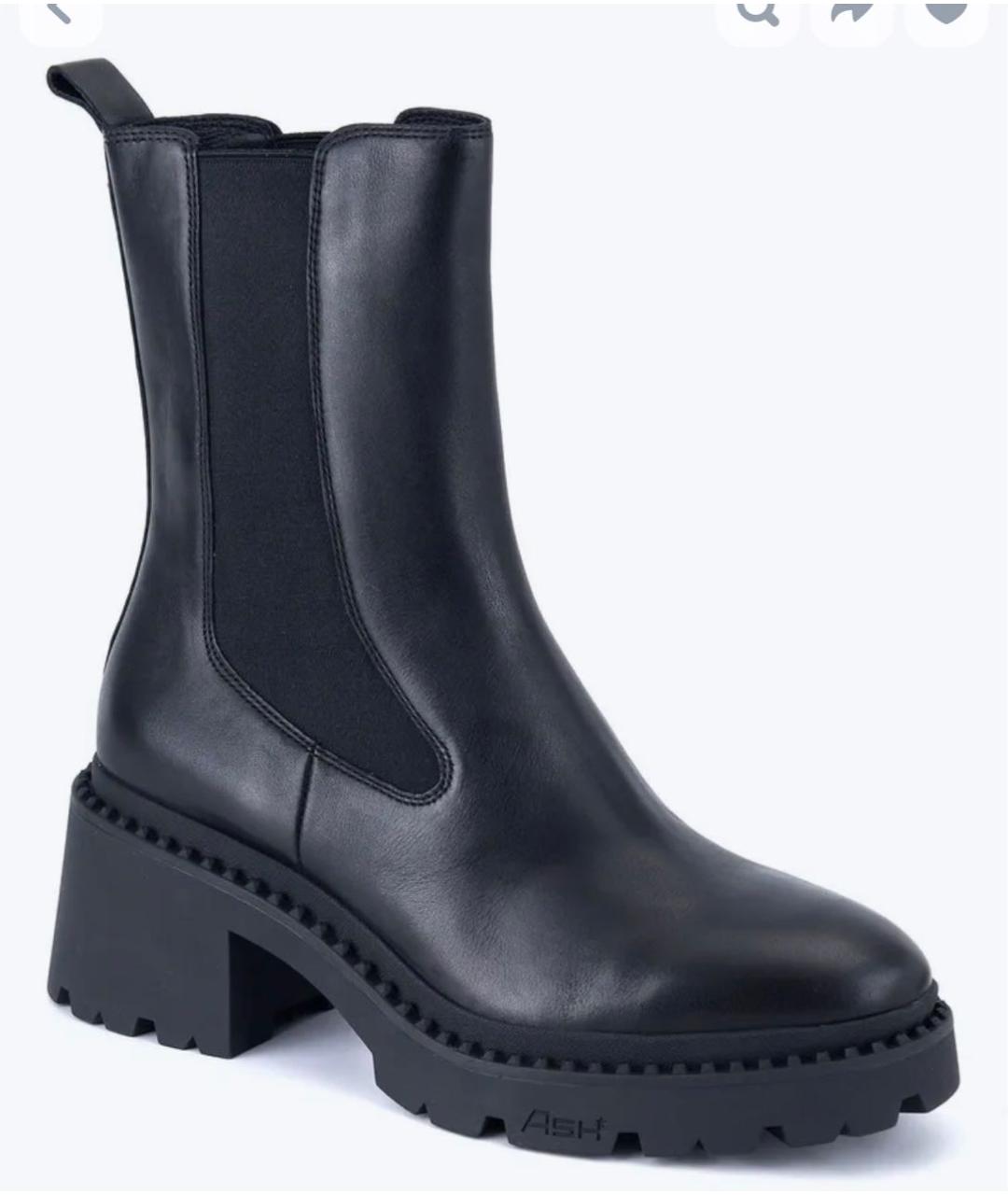 ASH Черные кожаные ботинки, фото 2