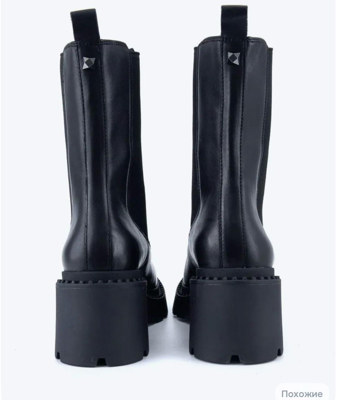 ASH Черные кожаные ботинки, фото 4