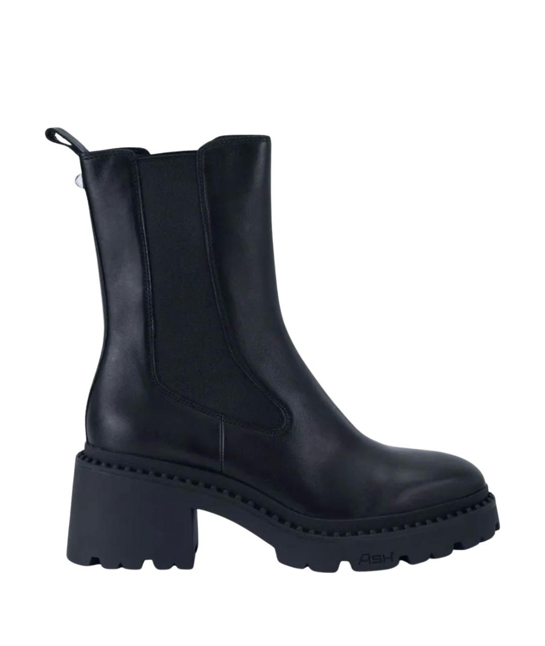 ASH Черные кожаные ботинки, фото 1