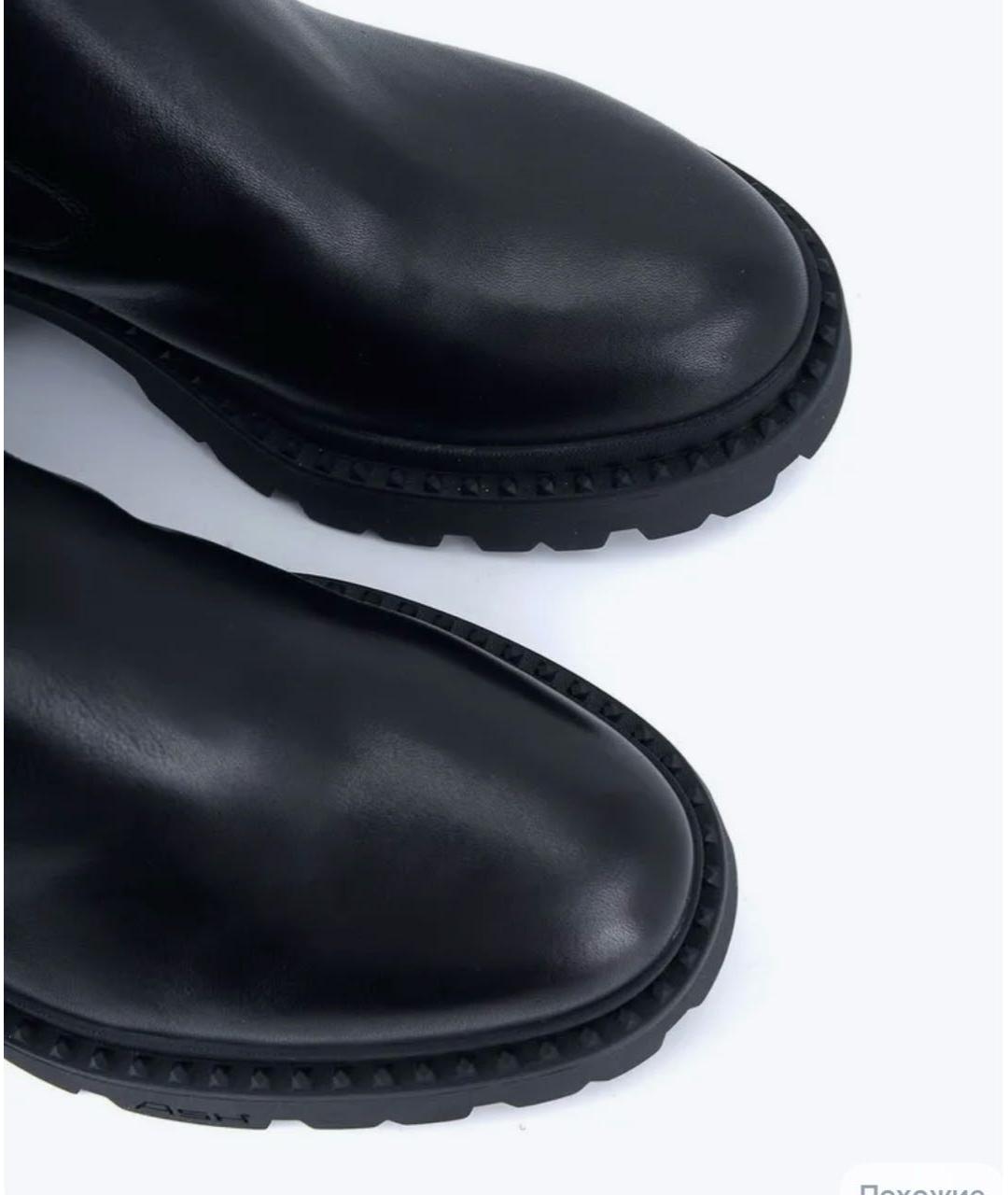 ASH Черные кожаные ботинки, фото 5