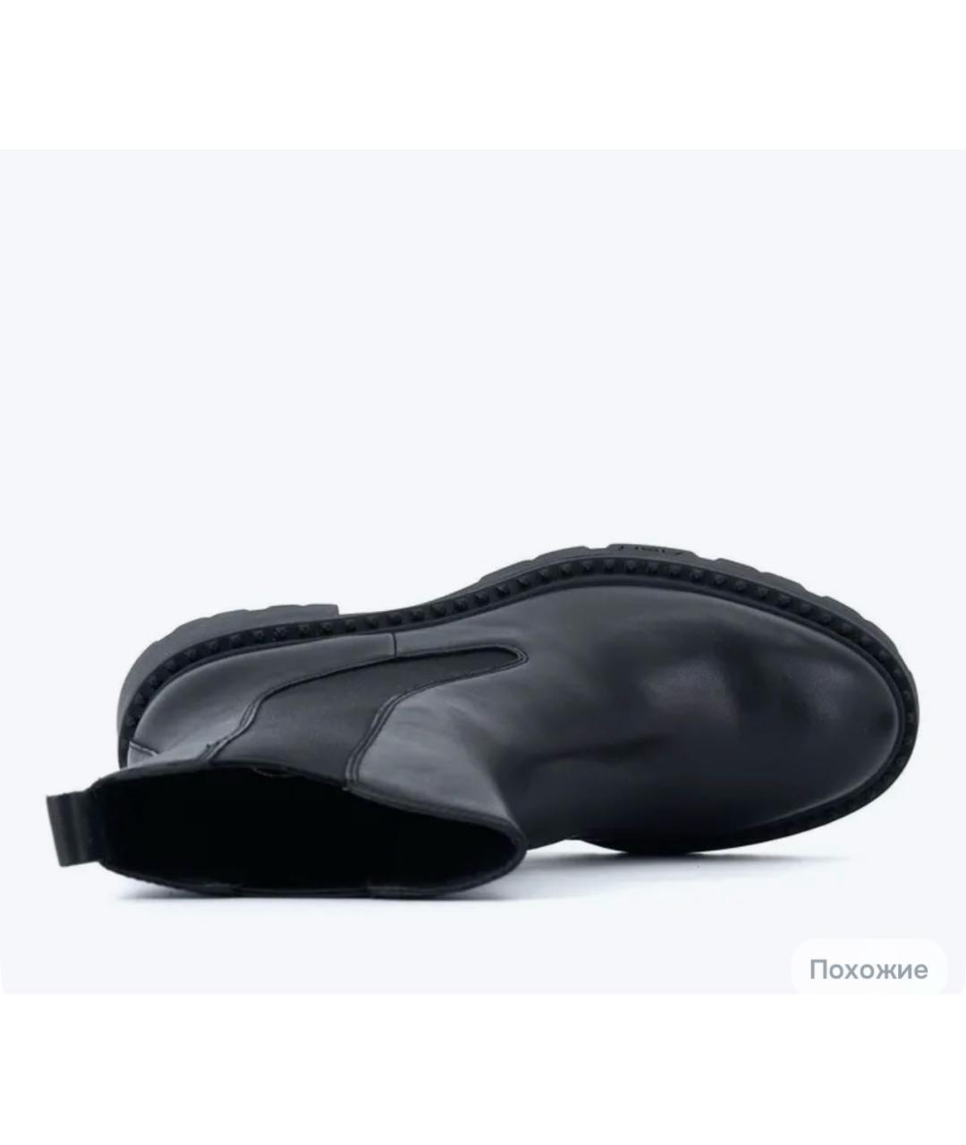 ASH Черные кожаные ботинки, фото 6