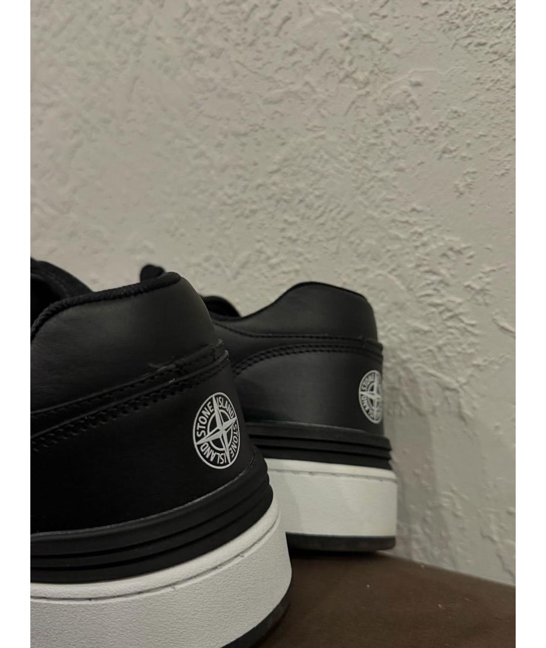 STONE ISLAND Черные низкие кроссовки / кеды, фото 3