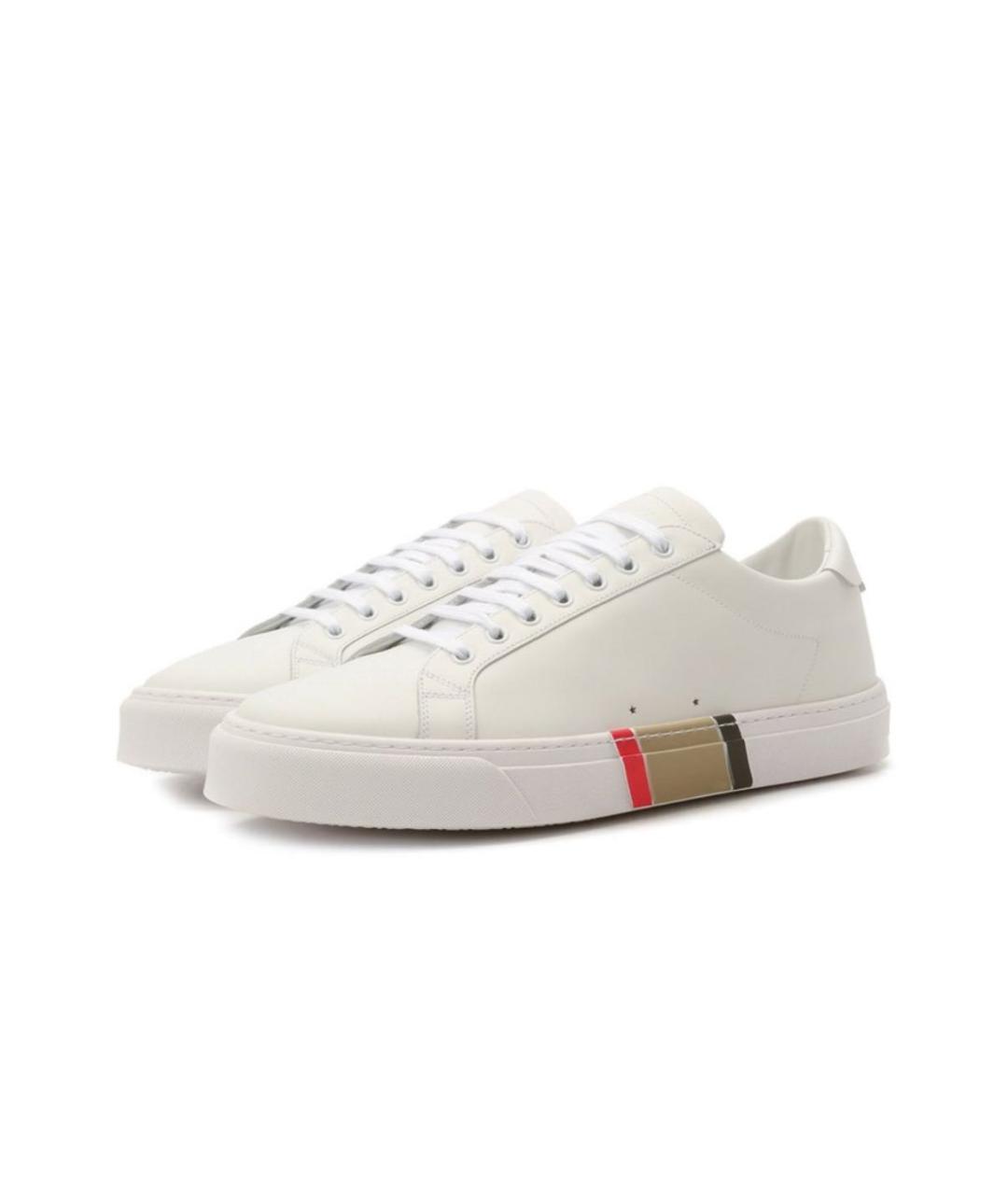 BURBERRY Белые кожаные кеды, фото 6