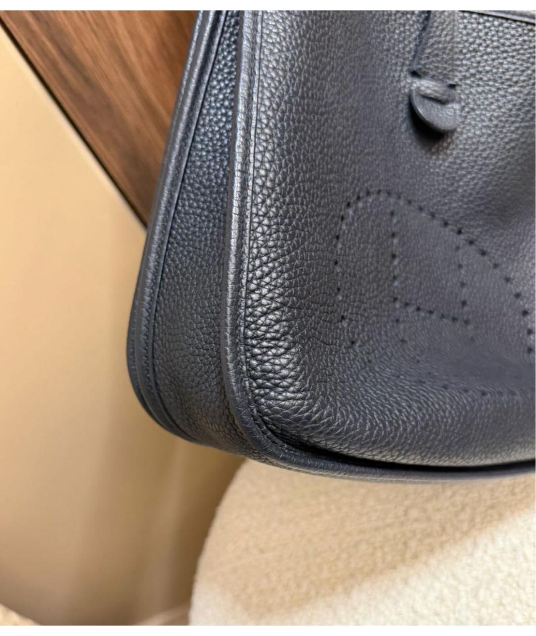 HERMES Черная кожаная сумка через плечо, фото 2