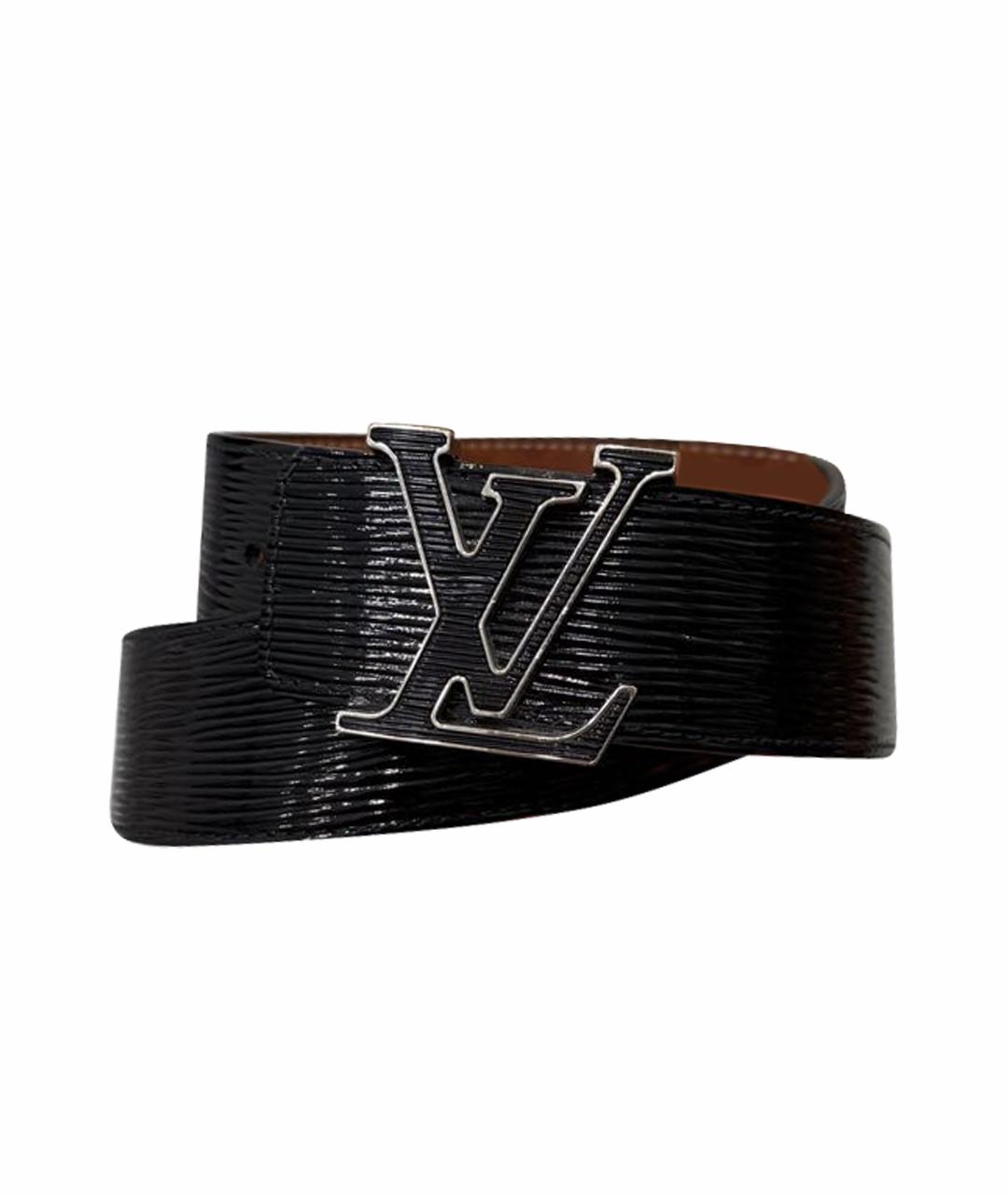 LOUIS VUITTON Черный кожаный ремень, фото 1