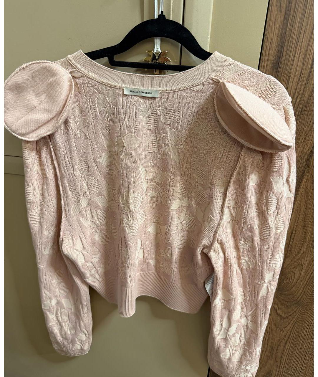 ULYANA SERGEENKO Коралловый вискозный кардиган, фото 3