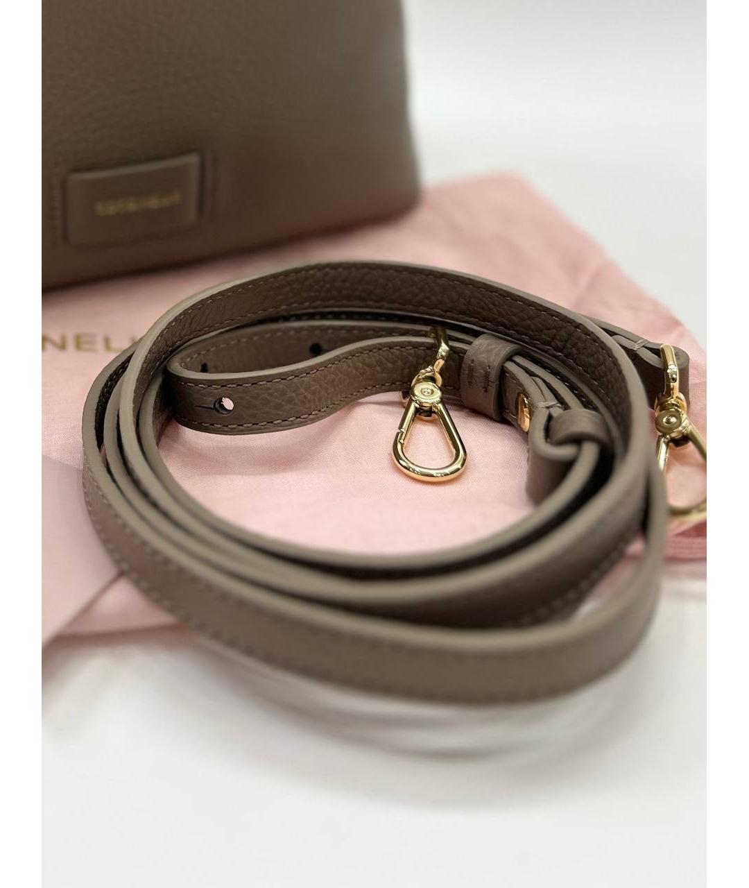 COCCINELLE Бежевый кожаный рюкзак, фото 5