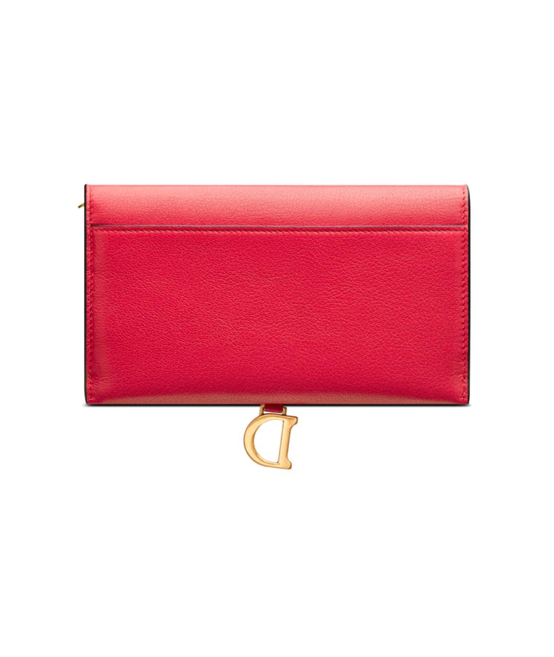 CHRISTIAN DIOR Красный кожаный кошелек, фото 5