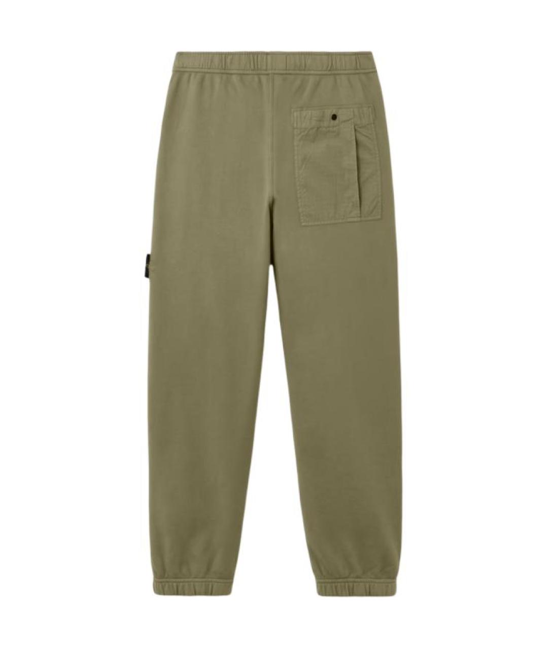 STONE ISLAND Зеленые прямые брюки, фото 2