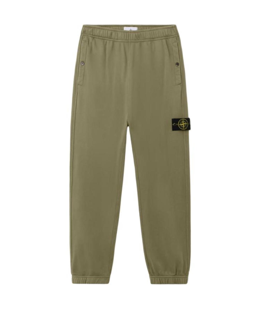 STONE ISLAND Зеленые прямые брюки, фото 1