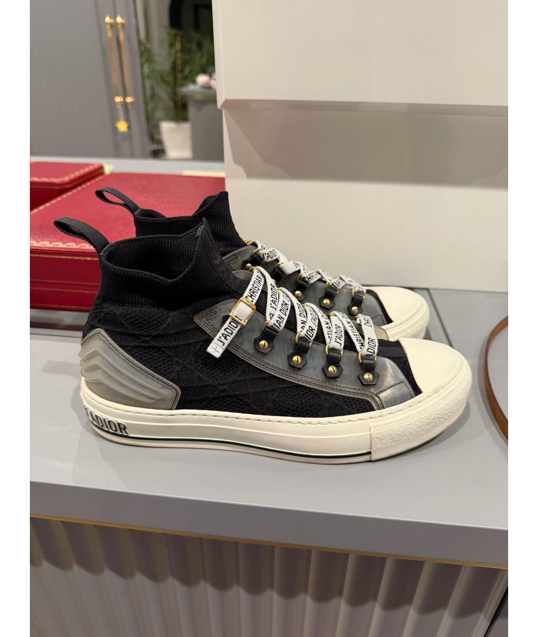 CHRISTIAN DIOR Черные текстильные кеды, фото 6
