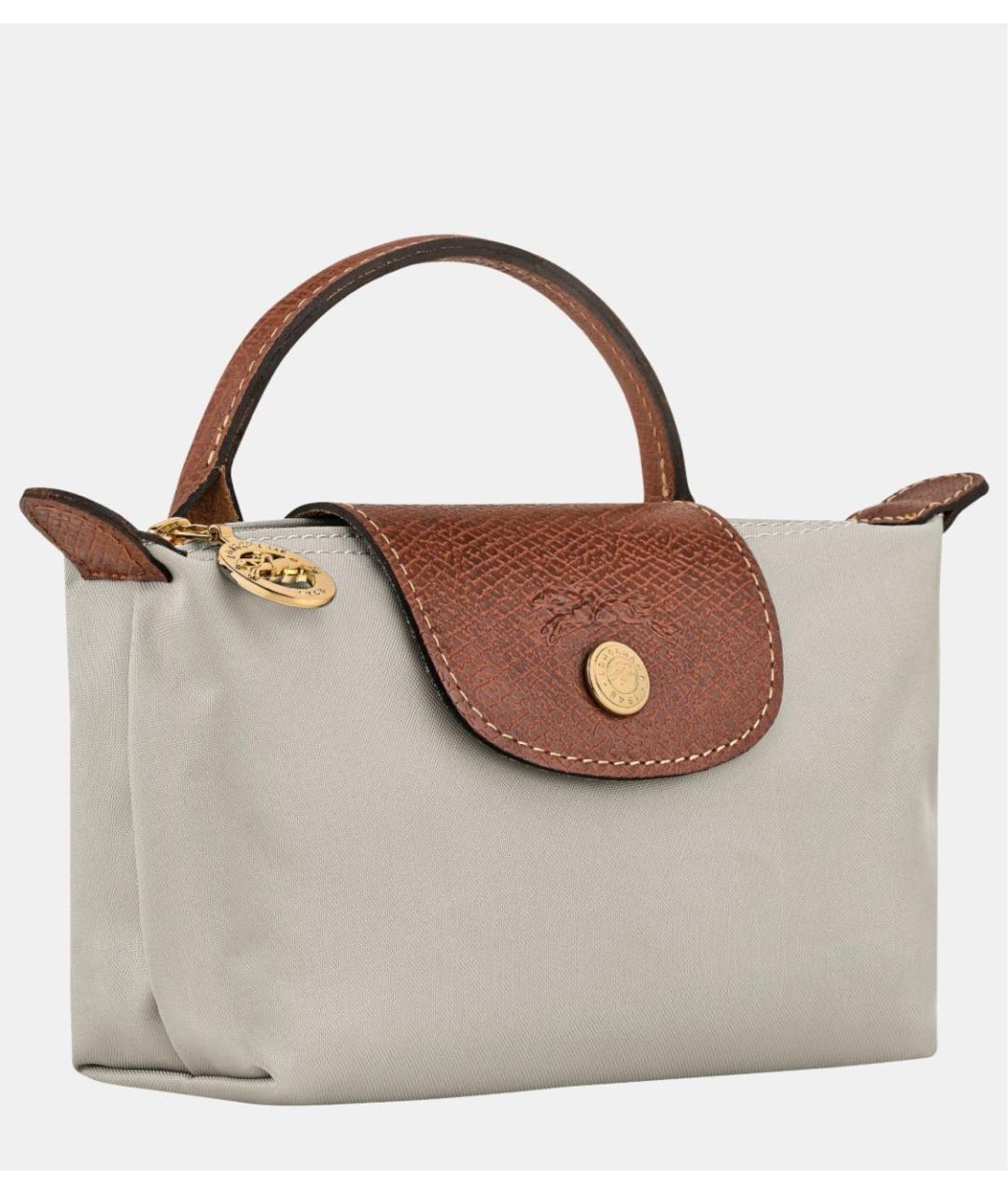 LONGCHAMP Серая сумка с короткими ручками, фото 2