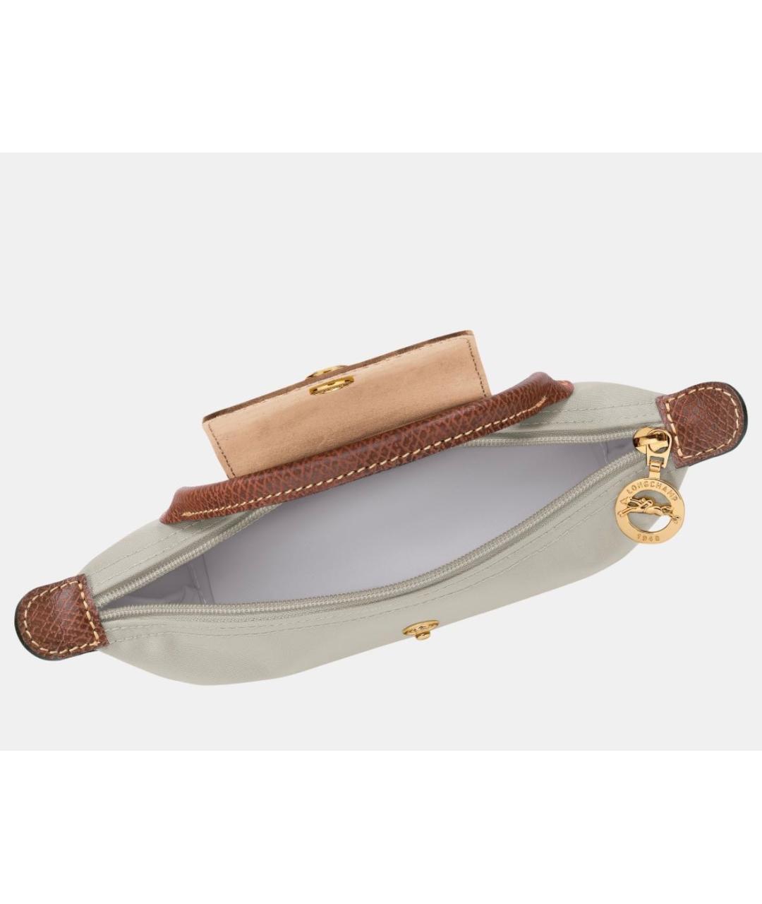 LONGCHAMP Серая сумка с короткими ручками, фото 4