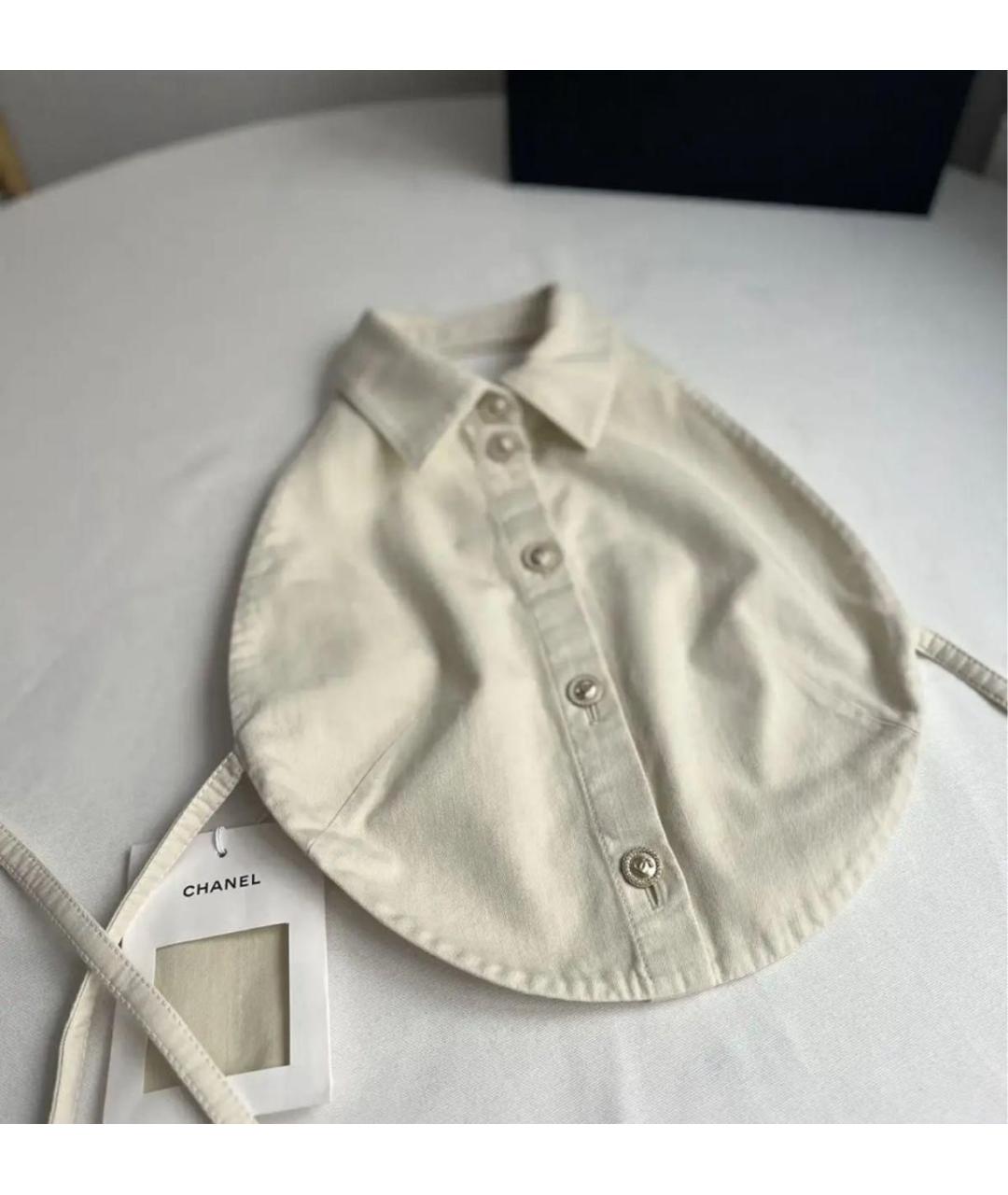 CHANEL Бежевая хлопковая майка, фото 2