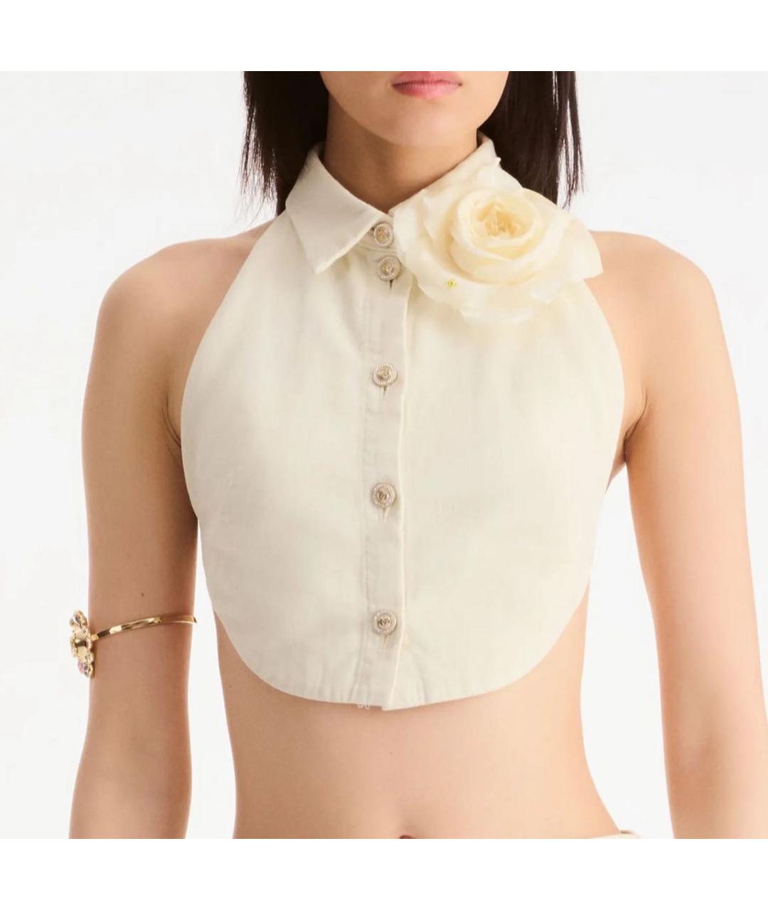 CHANEL Бежевая хлопковая майка, фото 9