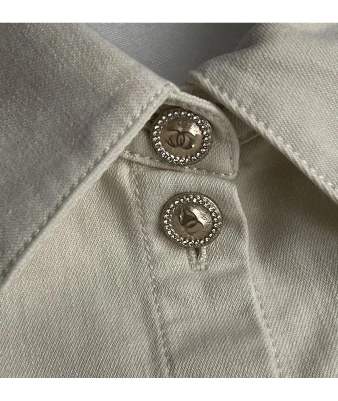 CHANEL Бежевая хлопковая майка, фото 3