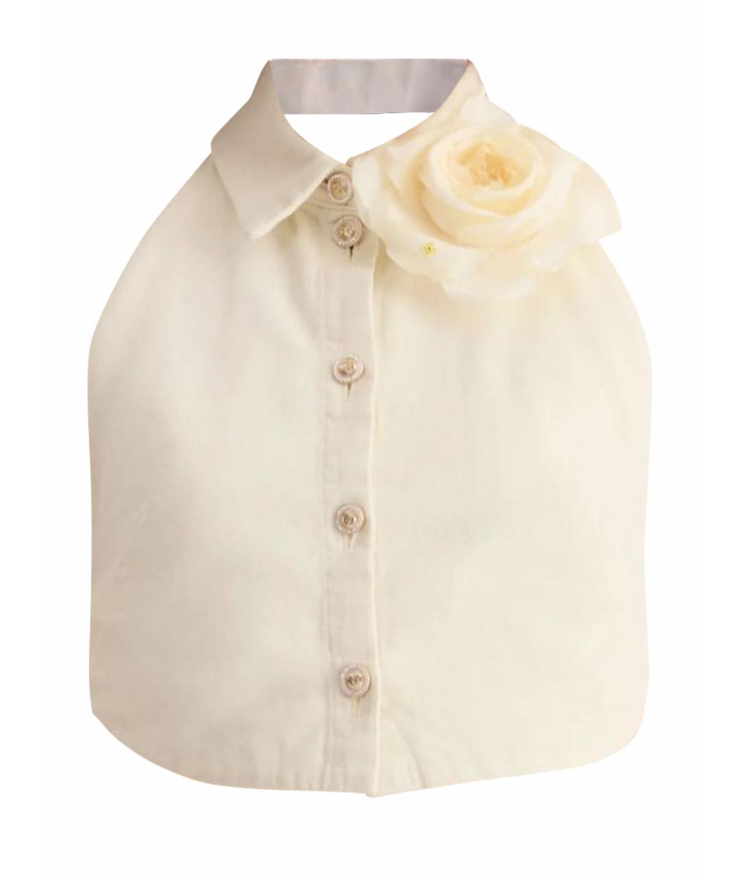 CHANEL Бежевая хлопковая майка, фото 1