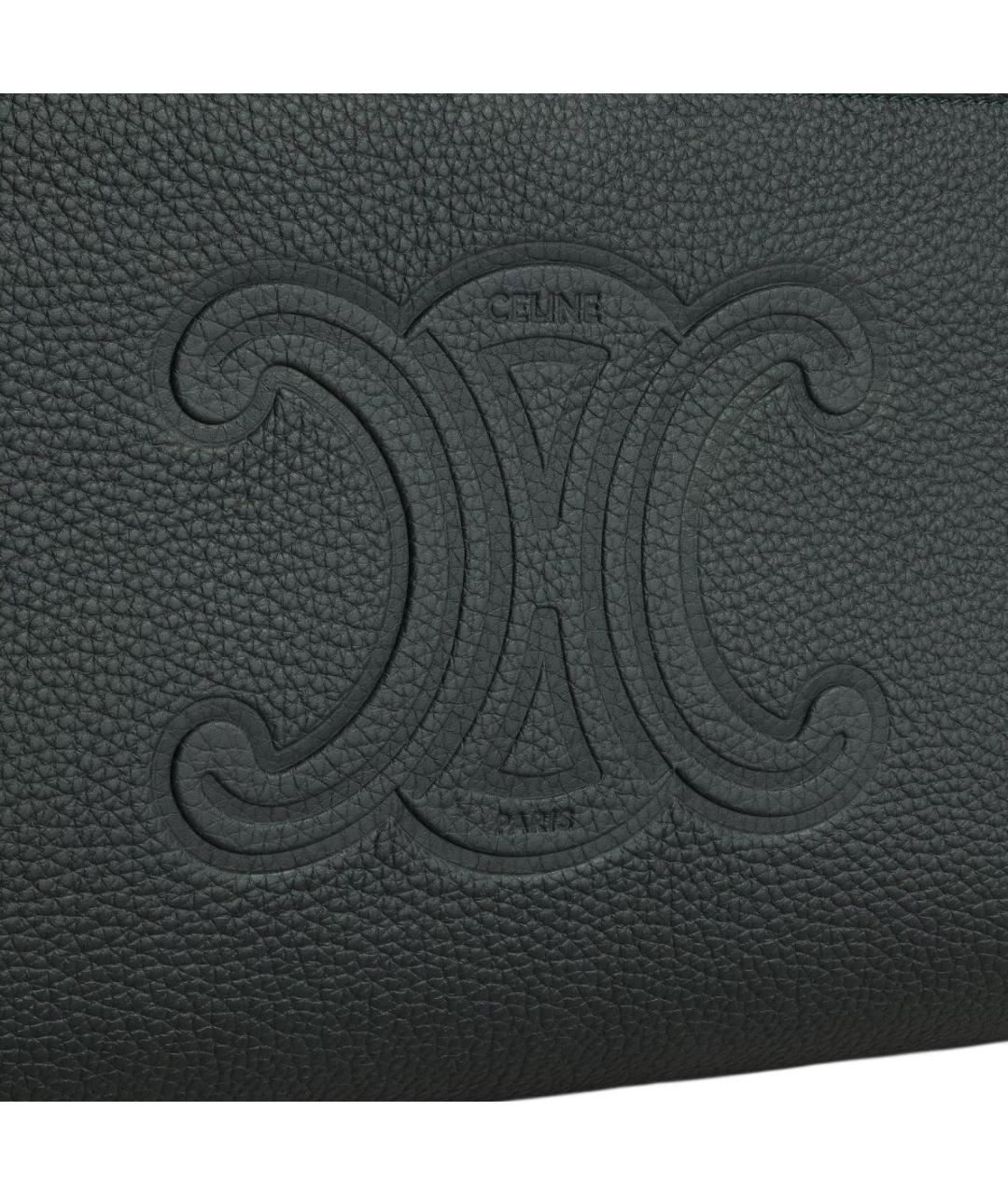 CELINE Черная кожаная сумка на плечо, фото 5