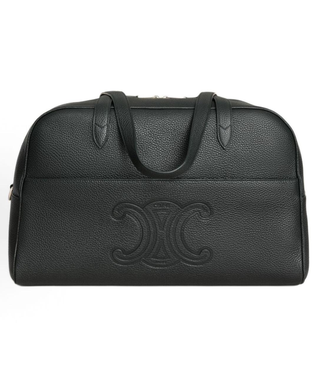 CELINE Черная кожаная сумка на плечо, фото 9