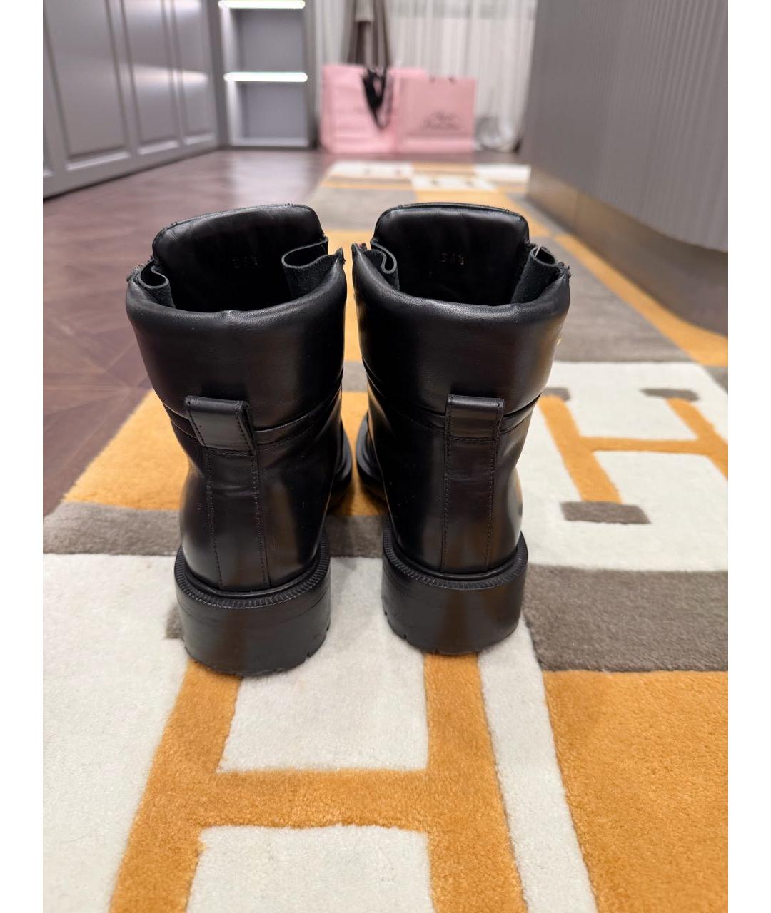 BALMAIN Черные кожаные ботинки, фото 4